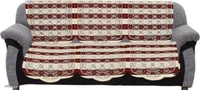 Dakshya Industries Maroon Color Cotton Sofa cover - Maroon, Cotton, Printed, Multipack 1